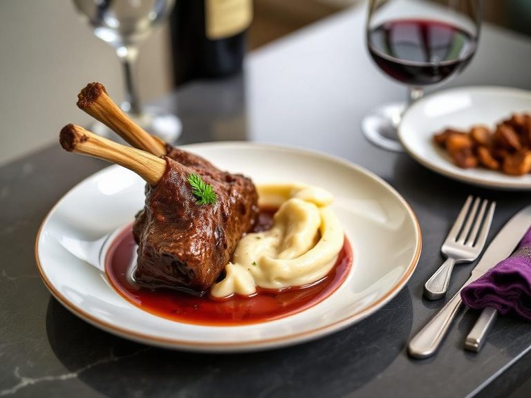 Lamb Shank Braised in Red Wine