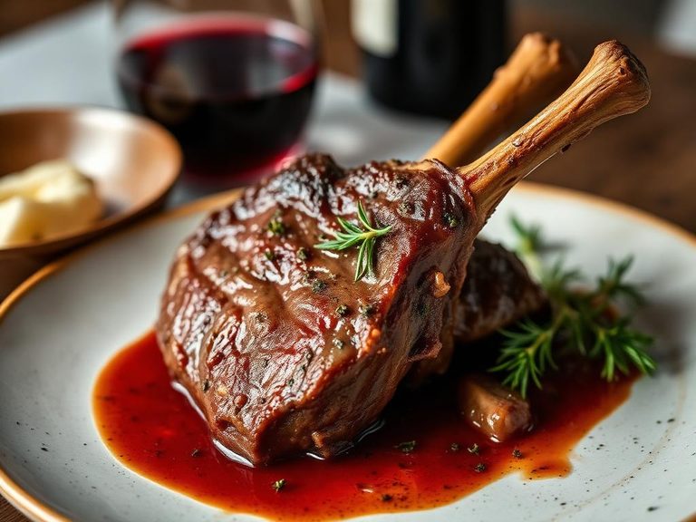 Lamb Shank with Red Wine and Herbs