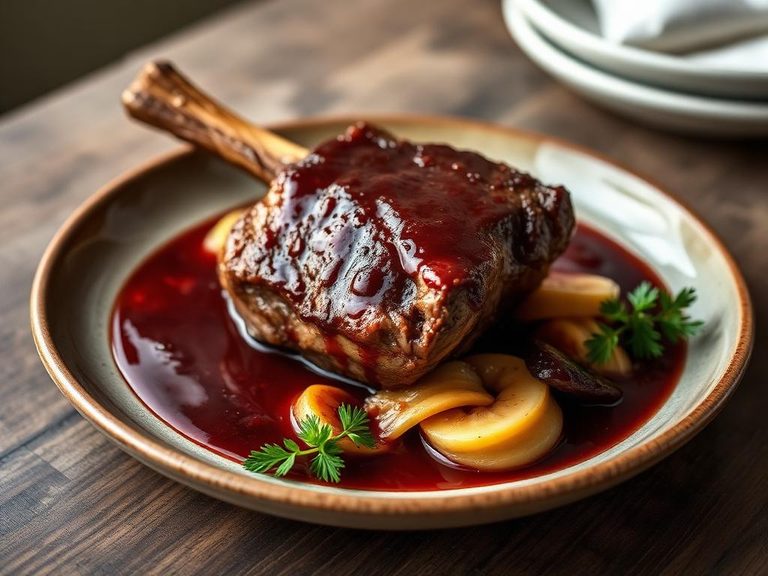 Lamb Shank with Red Wine Reduction