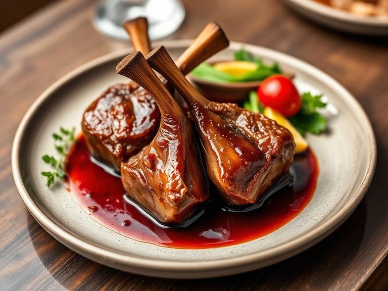 Lamb Shanks with Red Wine Reduction
