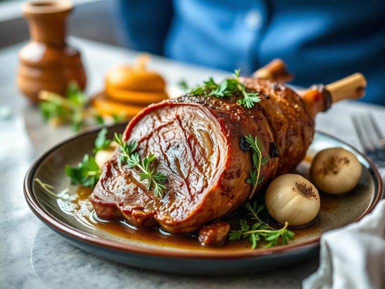 Lamb Shoulder with Herbs and Garlic