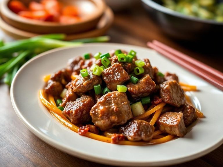 Lamb Stir-Fry with Ginger and Scallions