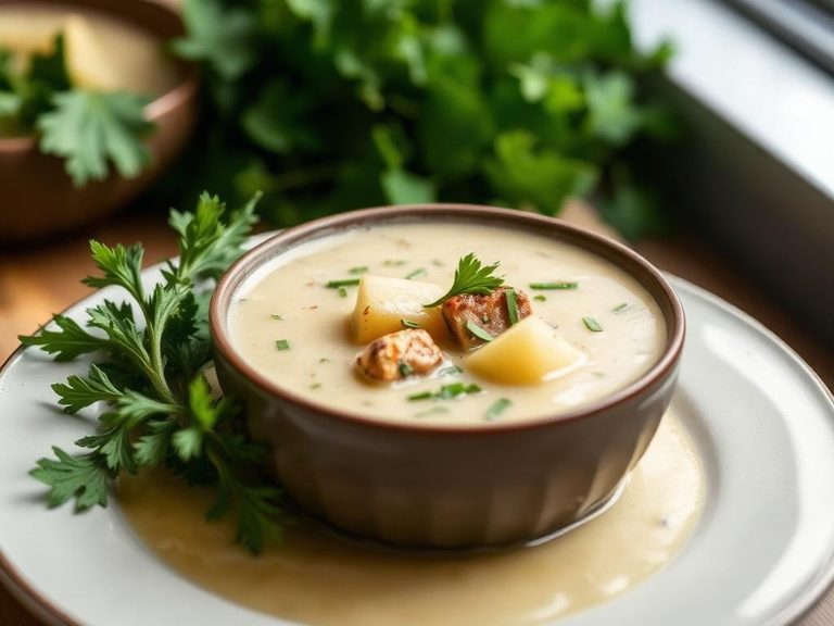 Lambsquarters and Potato Soup