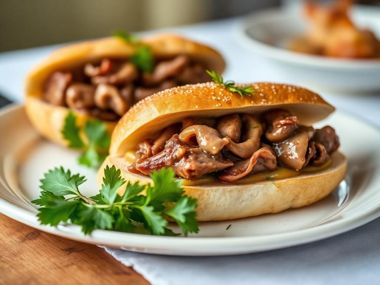 Lampredotto (Florentine tripe and liver sandwich)
