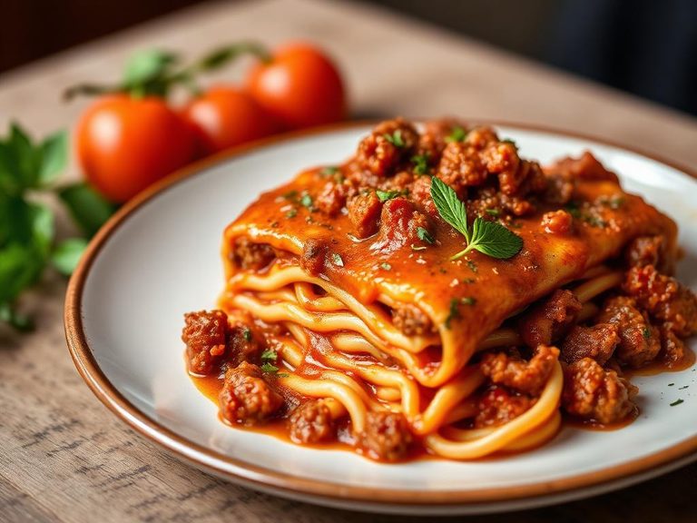 Lasagna al Forno with Poultry Ragù