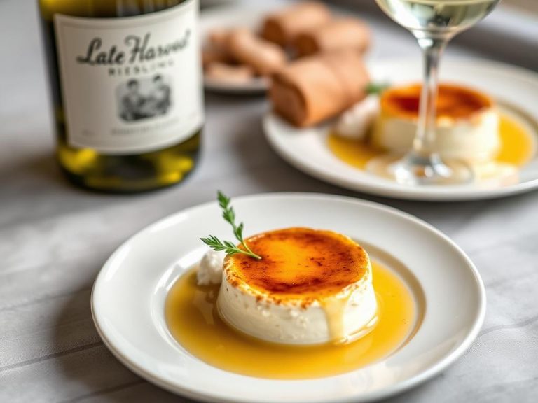 Late Harvest Riesling with crème brûlée