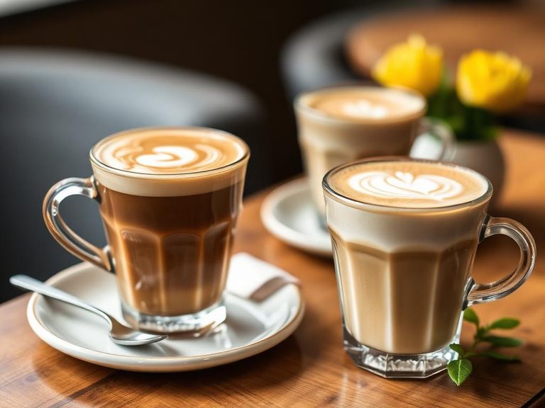 Lattes and coffee