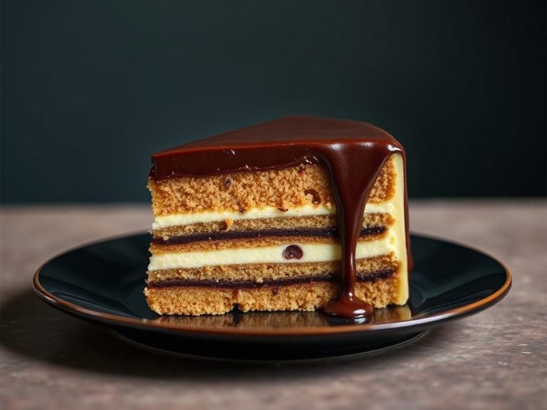 Layer cake with chocolate ganache