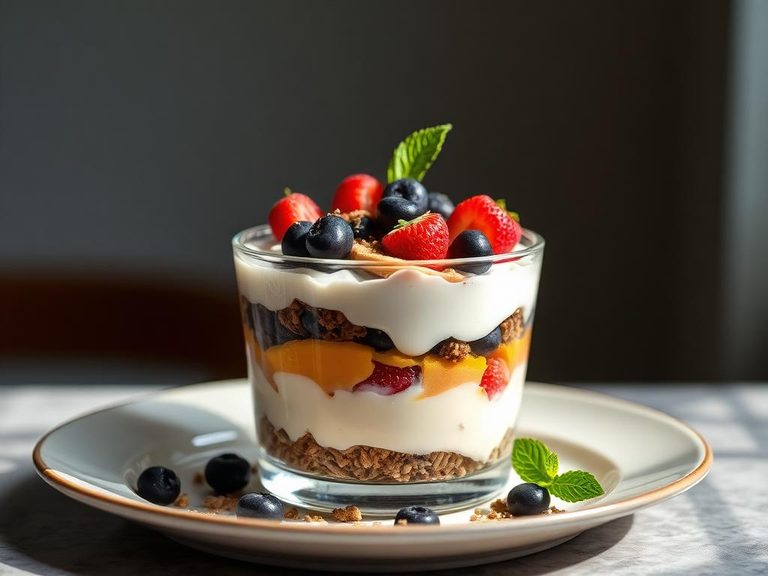 Layered in a dessert parfait
