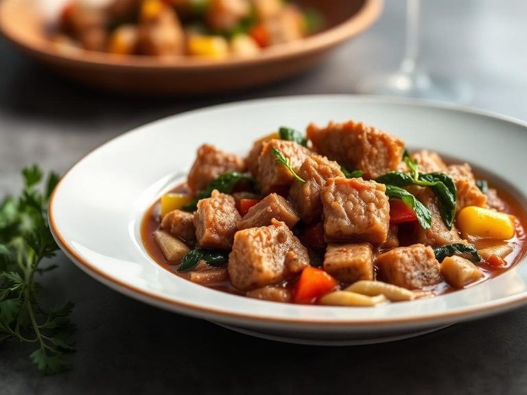 Lean pork and vegetable stew
