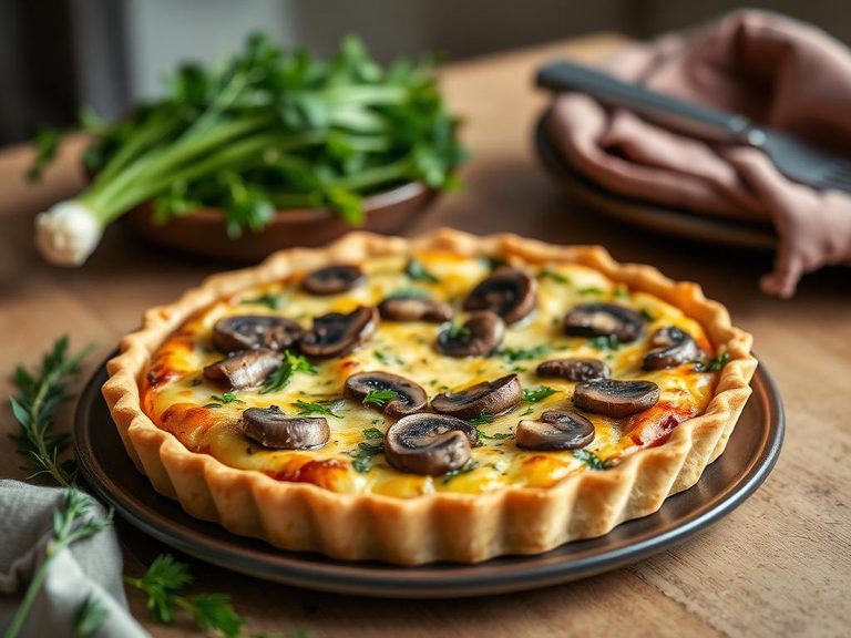Leek and Mushroom Quiche