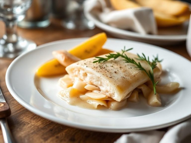 Lefse with lutefisk