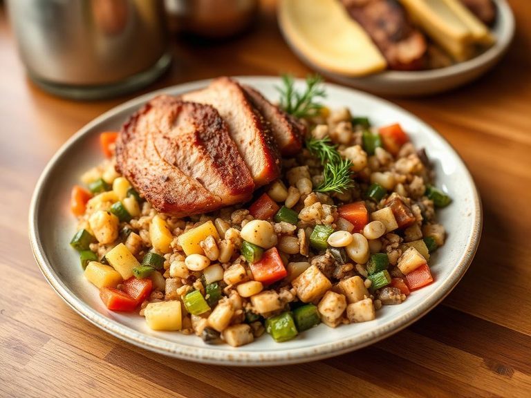 Leftover Ham and Vegetable Hash