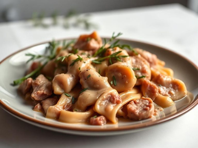 Leftover Holiday Ham Stroganoff