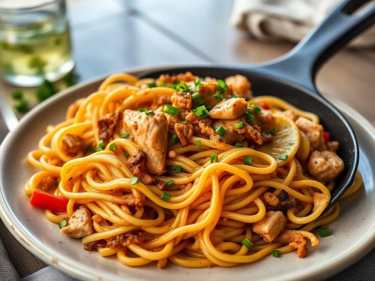 Leftover Turkey Noodle Skillet