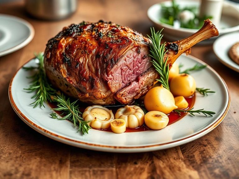 Leg of Lamb with Garlic and Rosemary