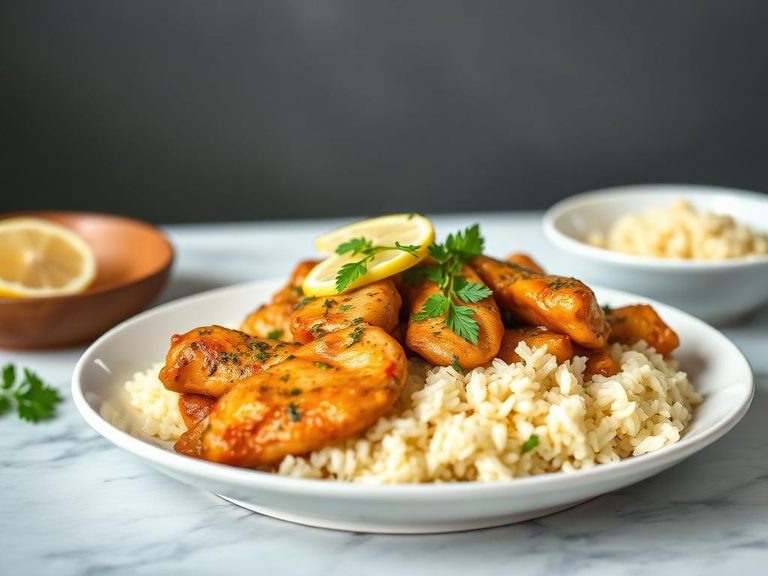 Lemon Chicken with Rice