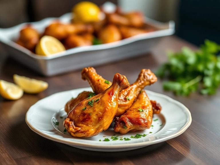 Lemon Garlic Roasted Wings
