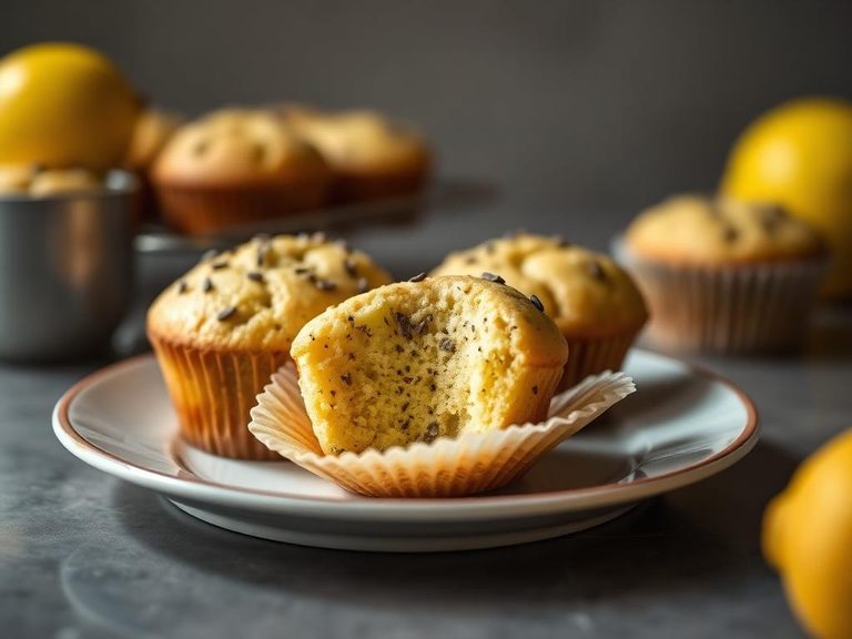 Lemon poppy seed muffins