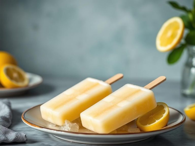 Lemon Pudding Popsicles