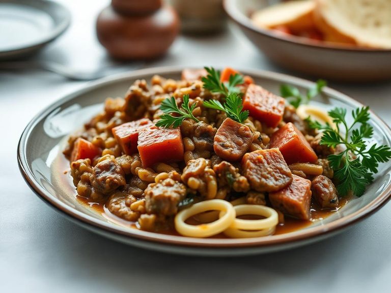 Lentil and ham casserole