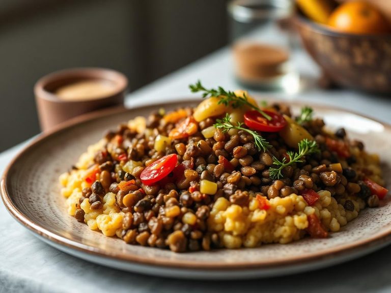 Lentil and vegetable mash
