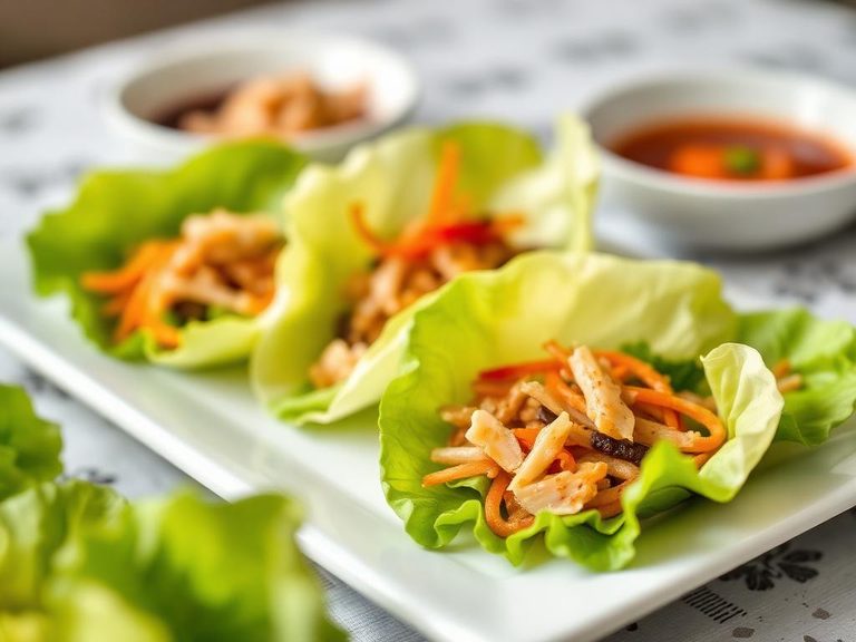 Lettuce wraps (e.g., for Asian-style fillings)