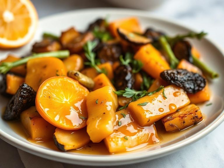 Light orange glaze for roasted vegetables