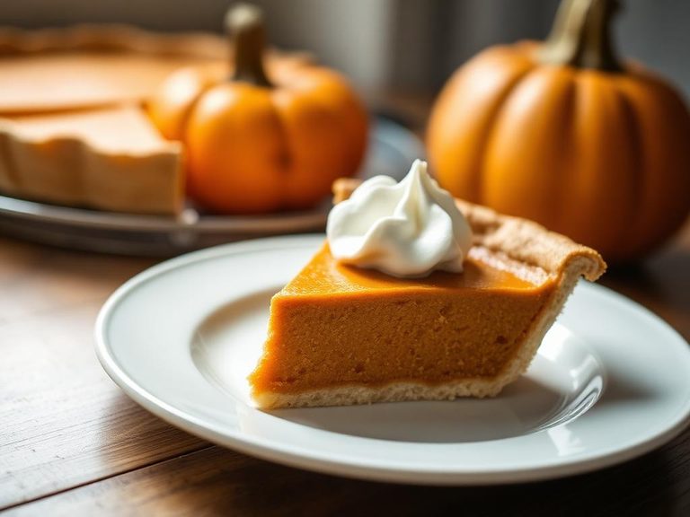 Lightened-up pumpkin pie garnish