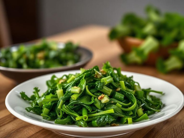 Lightly sautéed greens