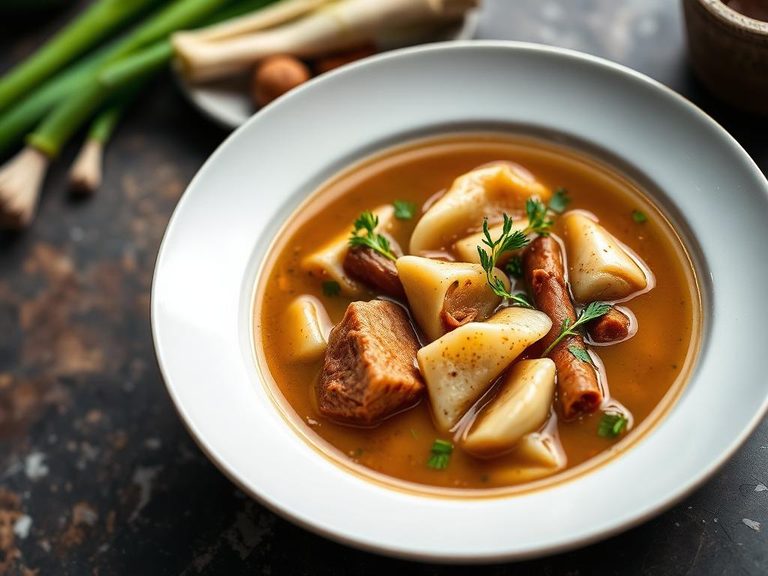 Lily Bulb and Pork Soup