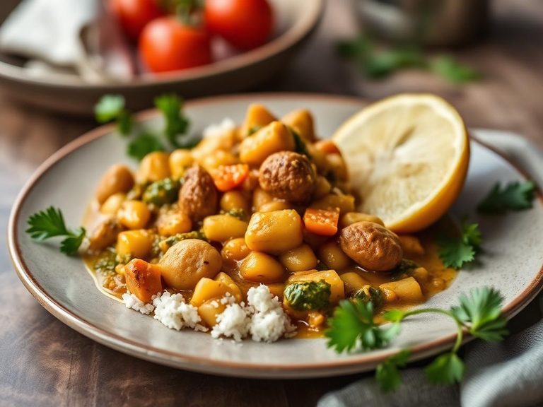 Lima bean and vegetable curry