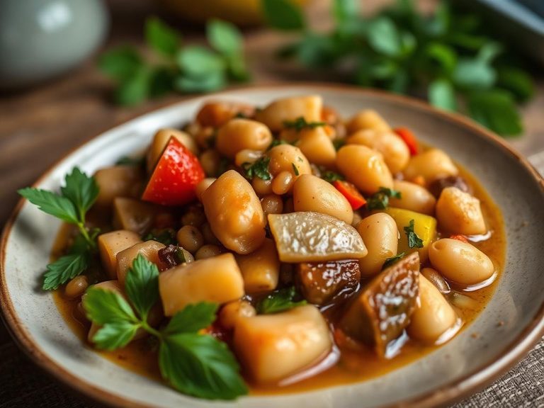 Lima bean and vegetable stew (common in Mediterranean cooking)
