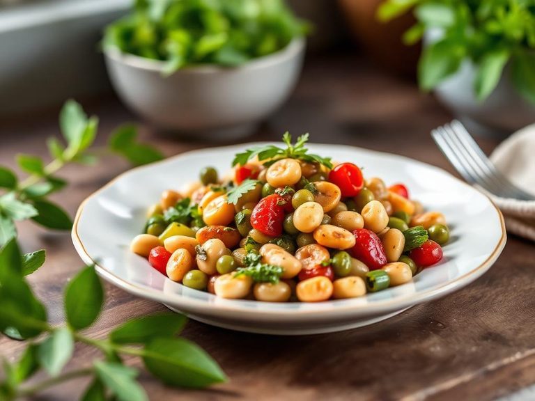 Lima bean salad with vinaigrette