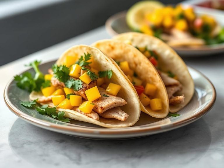Lingcod Tacos with Mango Salsa