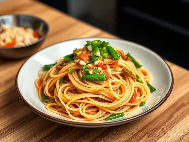 Lo Mein or Chow Mein Noodles