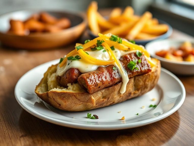 Loaded Baked Potato with Sausage