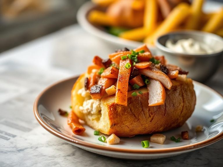 Loaded Baked Potato with Smoked Turkey