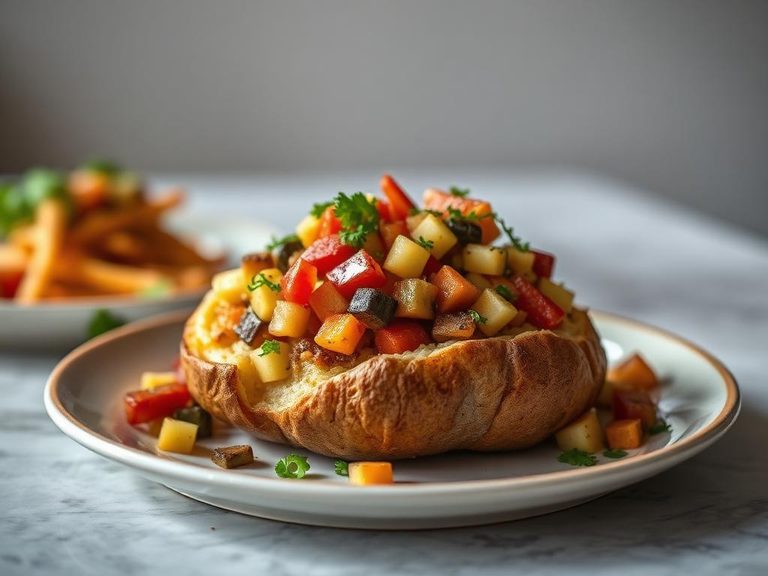 Loaded Baked Potato with Vegetable Medley