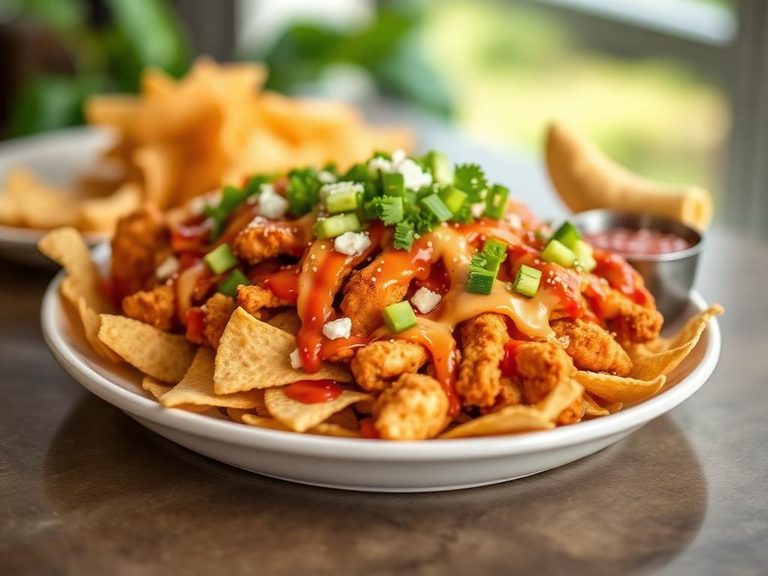 Loaded Chicken Finger Nachos