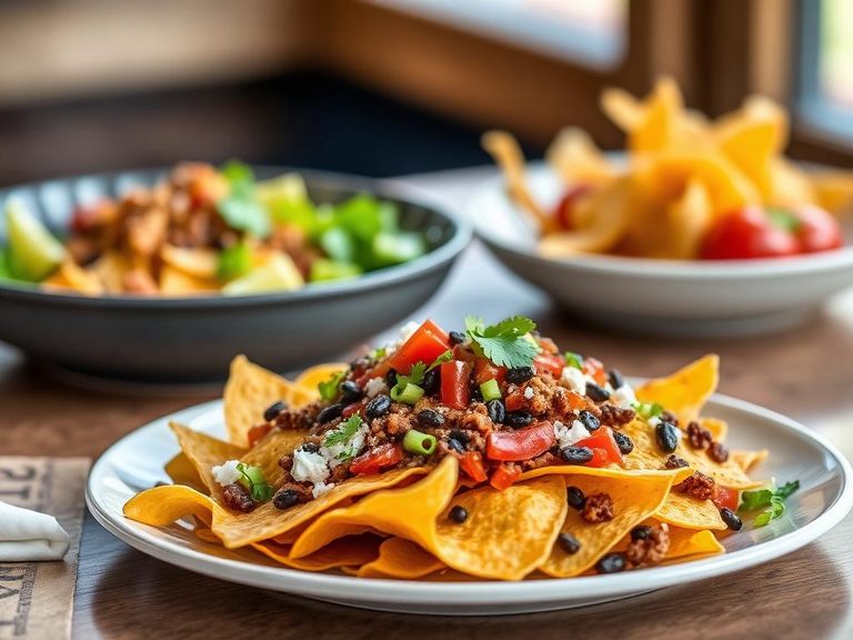 Loaded nacho base (with toppings)