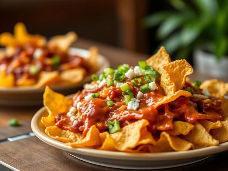 Loaded Nachos with Barbecue Chips