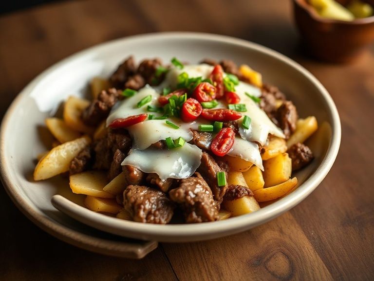 Loaded Potato and Beef Skillet