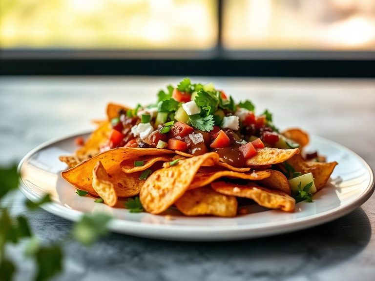 Loaded potato nachos