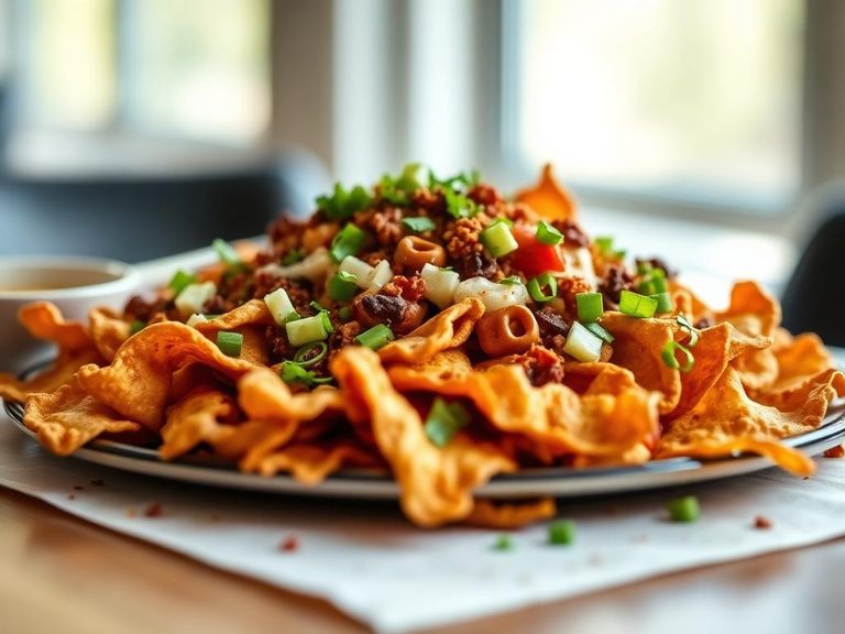 Loaded pretzel chip nachos