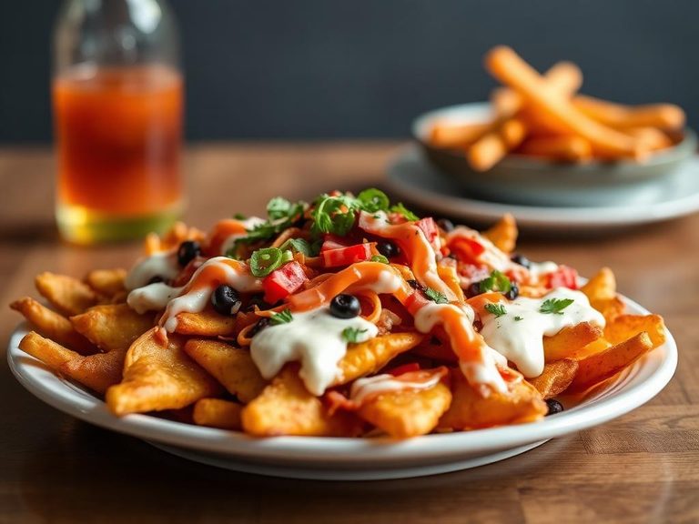 Loaded pretzel nachos