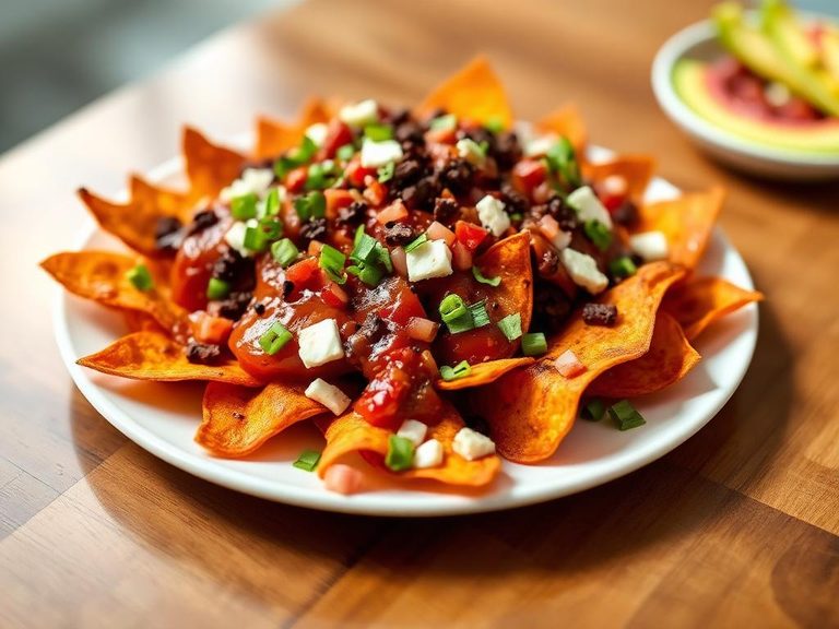 Loaded sweet potato nachos