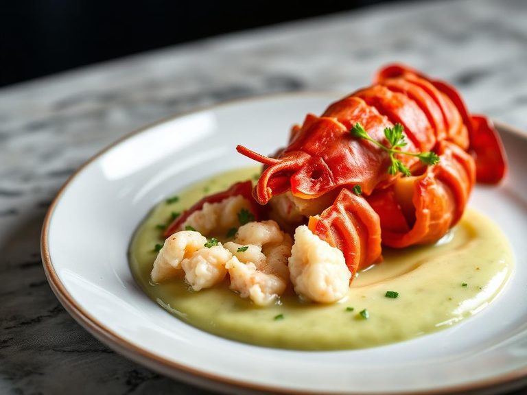 Lobster with Lima Bean Purée