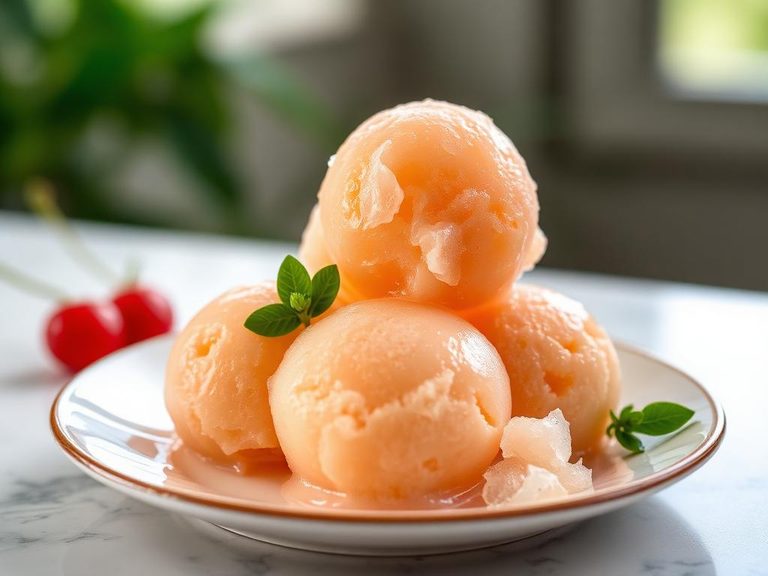 Longan ice cream or sorbet