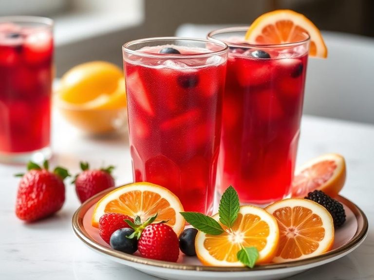 Low-calorie fruit punch